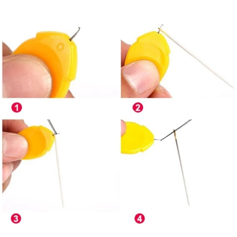 Enhebrador agujas para coser a mano, 10 piezas, bucle alambre plástico, aguja Simple DIY, envío directo