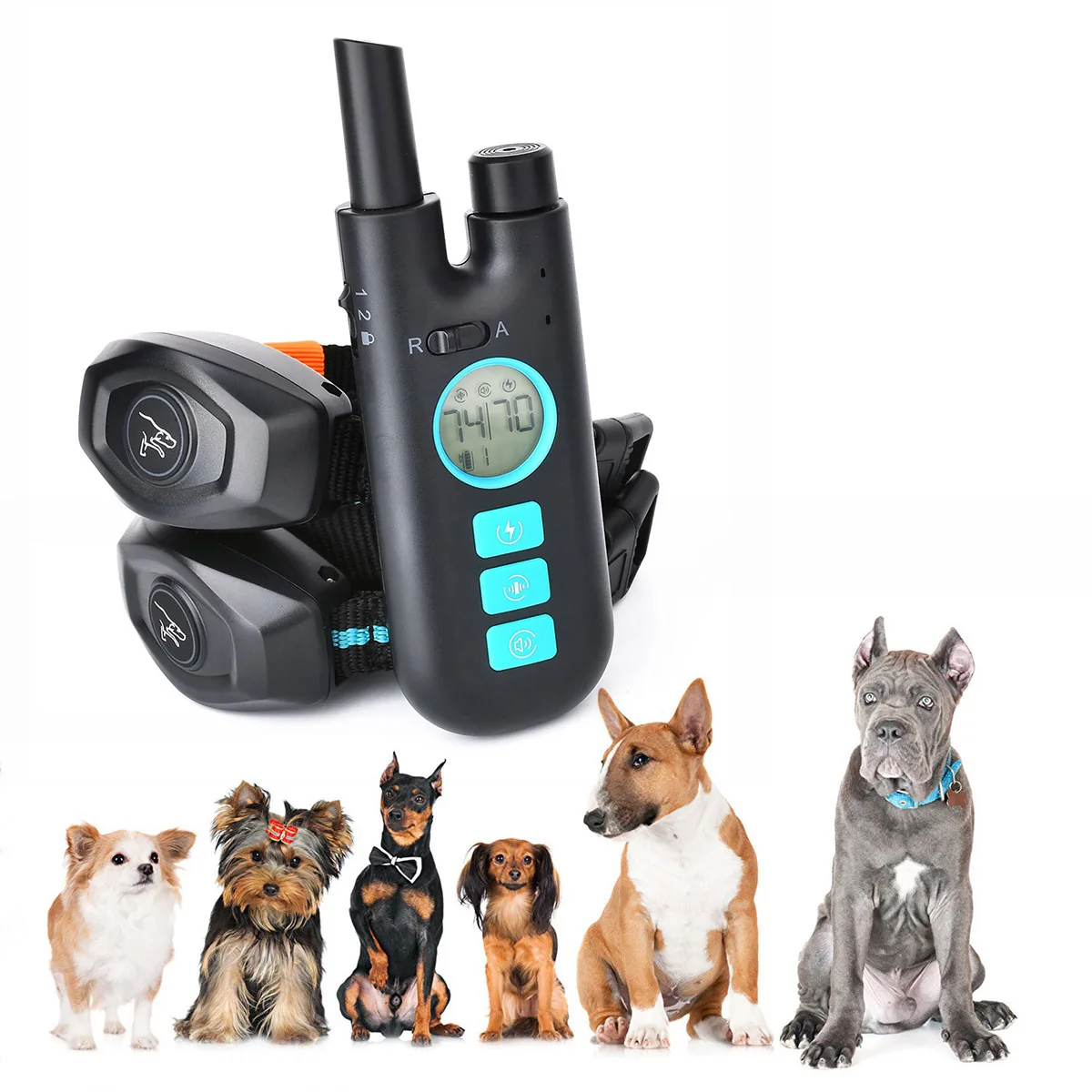 

2-in-1 Anti-Bark Collar Dog Training Collar for 10-120lbs Small Medium Large Dogs, IPX7 Waterproof Anti Barking Training Collar