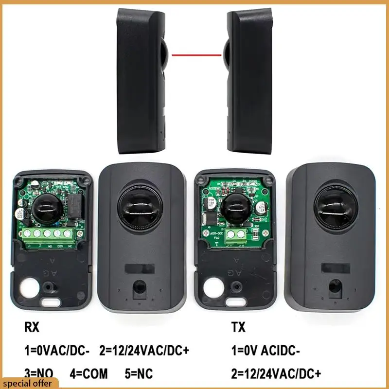 A68Z DC 12V 24V Infrared Sensor Detector Door Safety Photocell  Sensor For Automatic Door