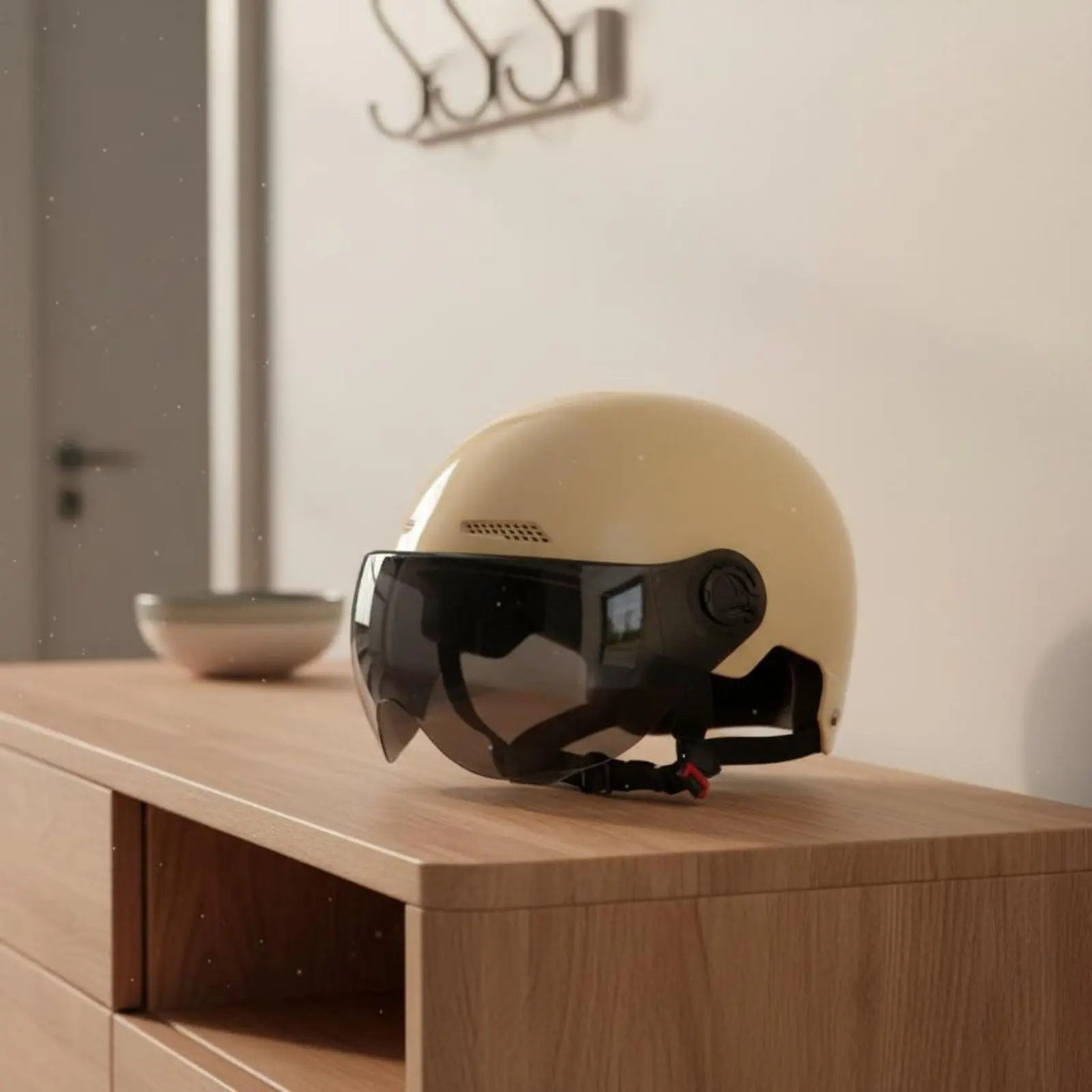 

Electric Bike Helmet Lightweight Half Helmet Safety Gear Breathable Sun Guard