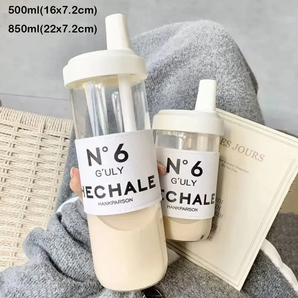 Large Capacity 500/850ml Water Bottles Straw Cup with Lid Plastic Milk Juice Bubble Tea Coffee Drinkware - view 6