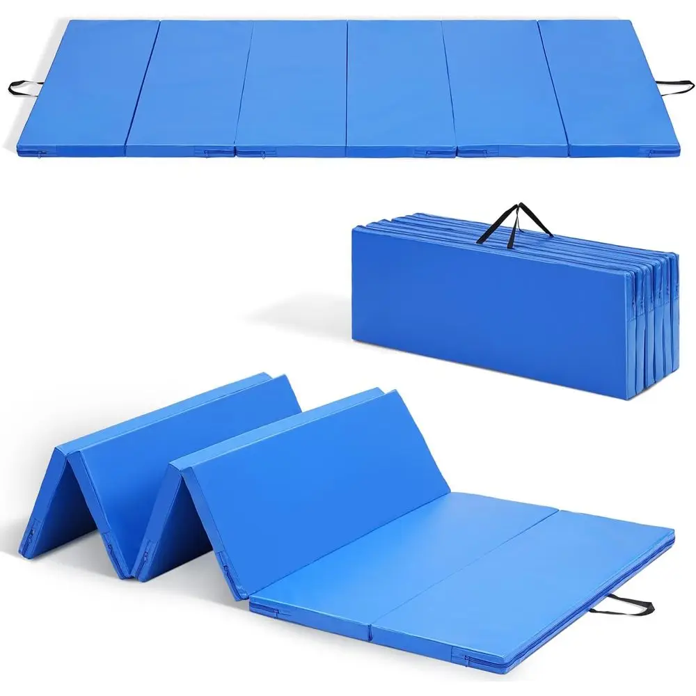 

Гимнастический мат 6'x3'x2''/4'x8'x2'' для спортзала или домашних тренировок, складной мат для акробатики, детский мат для гимнастики