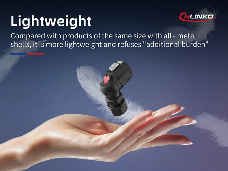 CNLINKO LP20 2-14 Pin 90 ° Rechtwinkliger wasserdichter Steckverbinder IP68, halbmetallisch, Löttyp, Einloch-Panelmontage, Stecker & Buchse – Detail 6