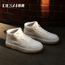 DESAI Sneakers Boots Men Casual Shoes Genuine Leather Soft Breathable Mens Male Outdoor Comfortable 2024 Fashion Brand Footwear