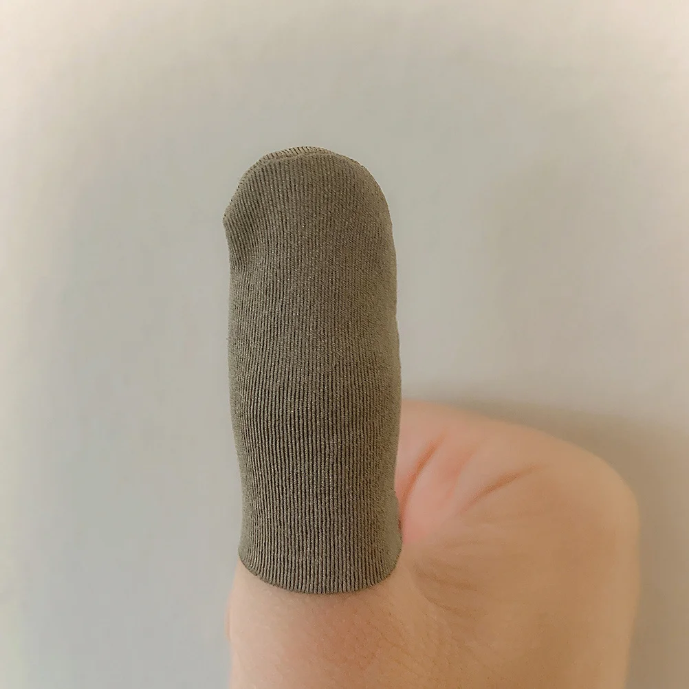 

5Pcs Silver Grey Ultra-Thin Anti-Sweat Finger Sleeves Phone Game Screen Touch Covers Finger Sleeves for Phone Game