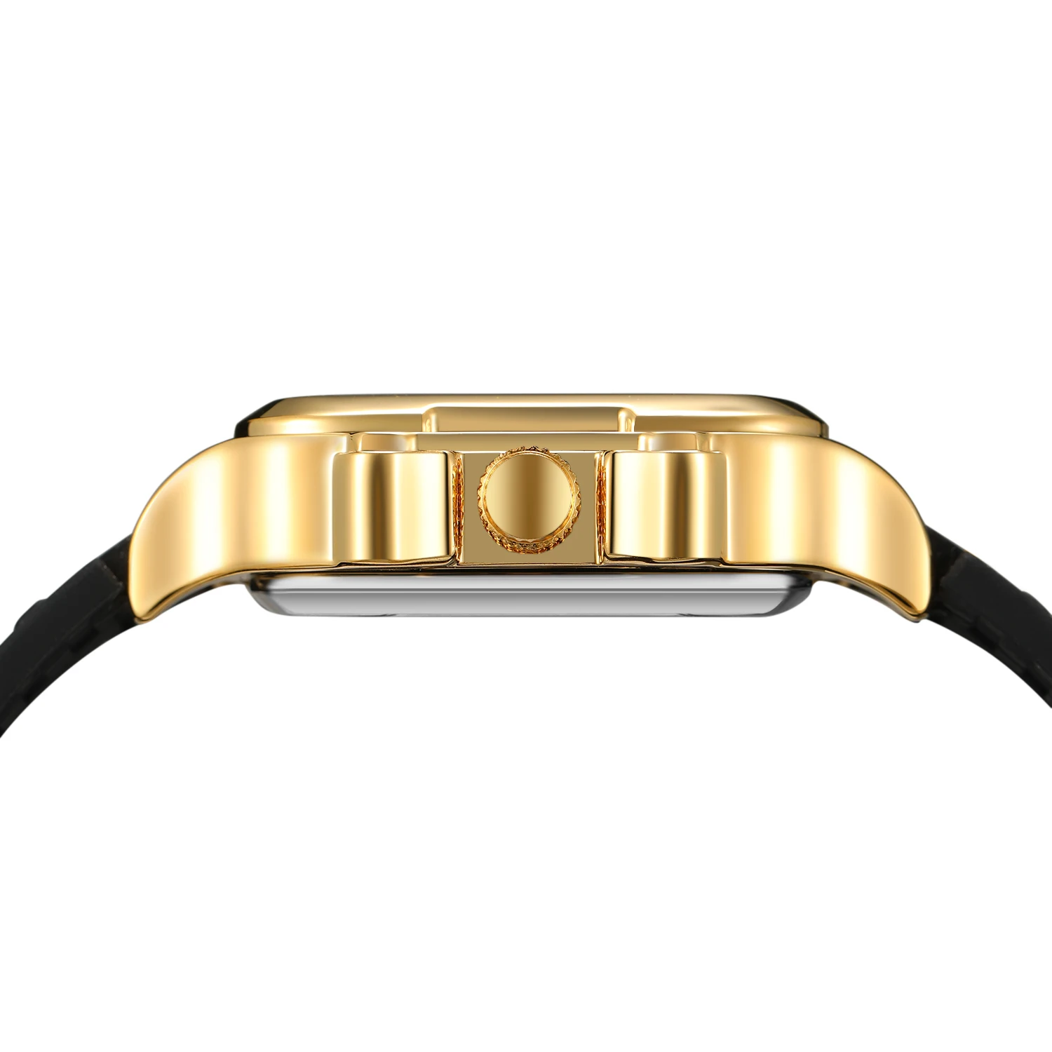 FORSINING الأصلي مربع الهيكل العظمي الميكانيكية رجل ساعات المعصم الحركة التلقائية مجال الرياضة مقاوم للماء سيليكون طبق الاصل ساعة #5