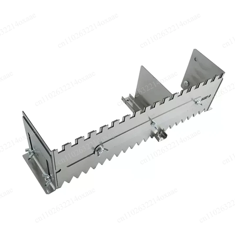 Stainless Steel Triangle & Square Dual-Purpose Notched Trowel, Mortar Comb Tile Leveling Paving Tool