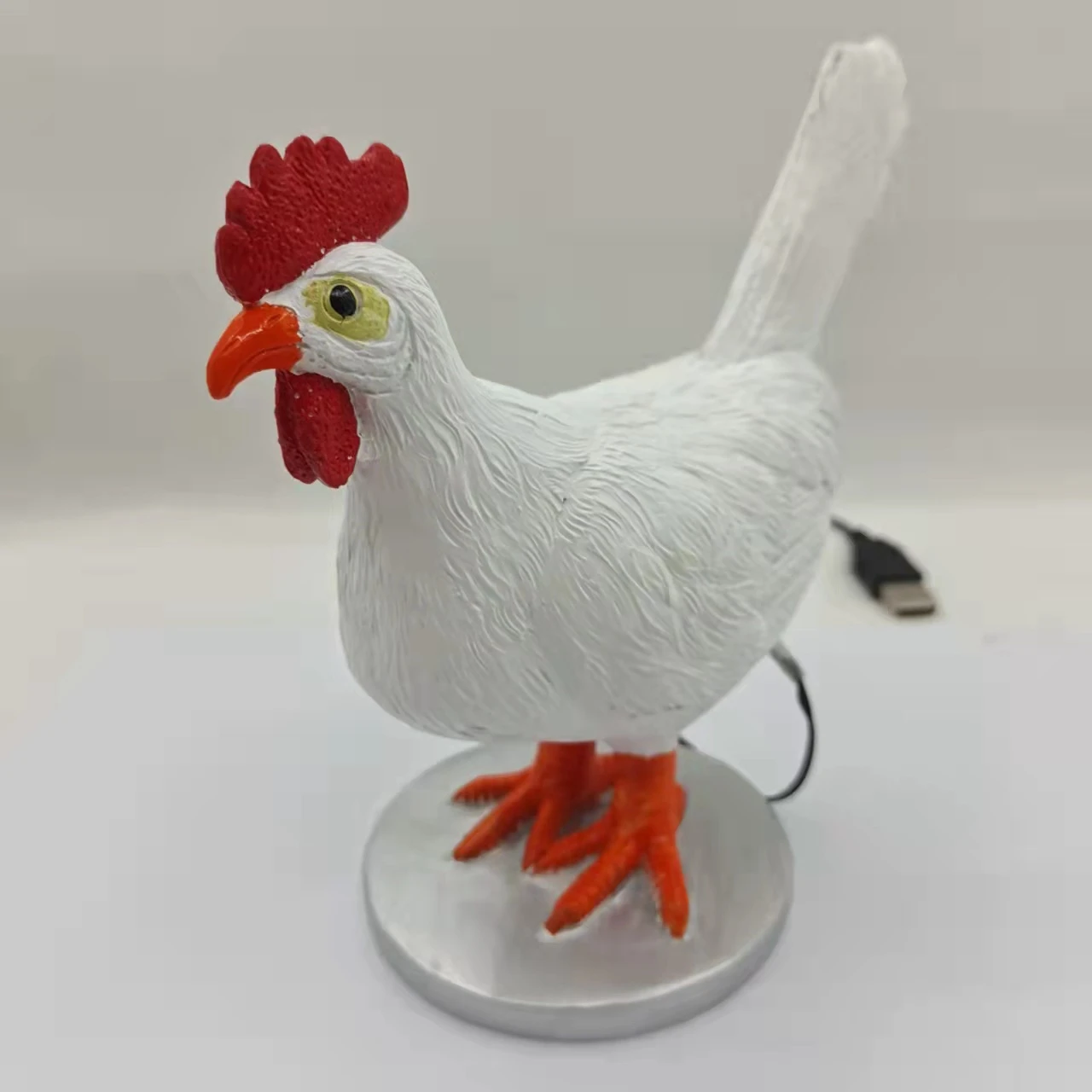 Lámpara de mesa de huevo de resina, luz nocturna con diseño de huevo de gallina