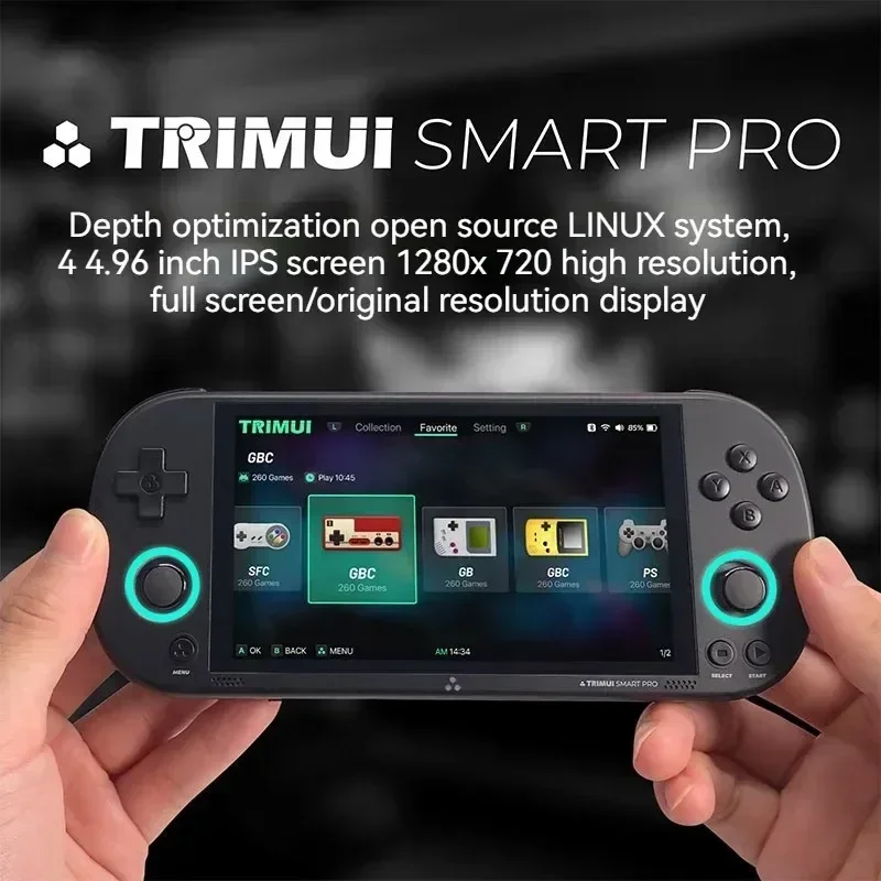 Imagem -02 - Trimui-open-source Linux Retro Game Console Handheld Presentes das Crianças Smart Pro Novo 1280x720 Ips Tela