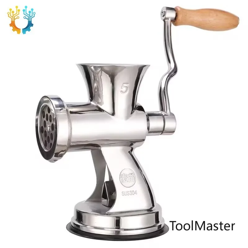 

[2026]Manual Meat Grinder, Hand Crank Meat Mincer For Home Kitchen Stainless Steel Blades, Non-Slip Base, Easy To Clean