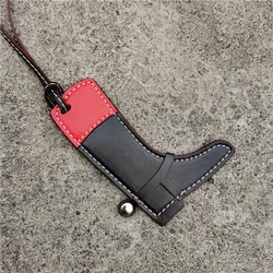 DIY Fashion Luxury PU Faux Leather Boot Shoes Keychain Pendant For Women Ladies Bag Charm Accessories Ornament Gifts Keyring