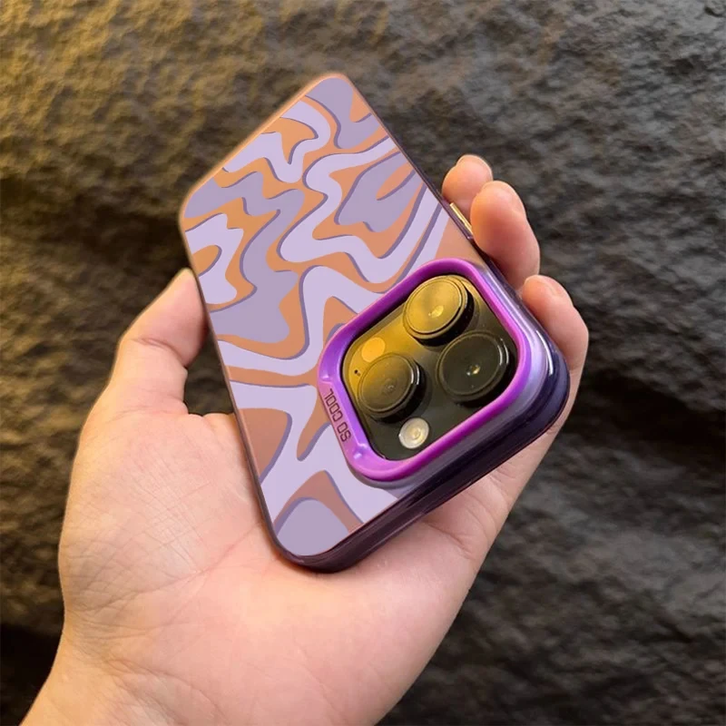 

Черный чехол для телефона с водной рябью для iPhone 16, 15, 14, 13, 12, 11 Pro Max, противоударный бампер, задняя крышка для Iphone 16, чехол-бампер