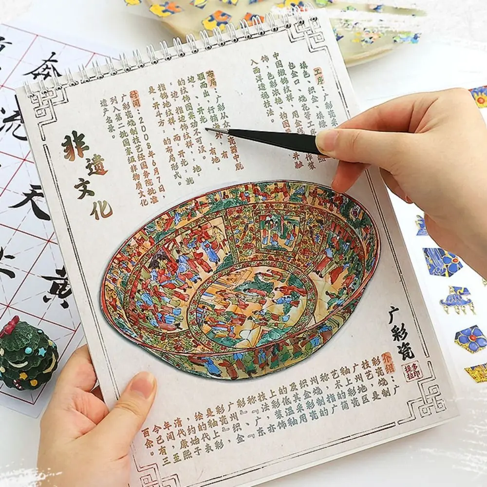 

Новая коллекция реставрационных культурных веществ для домашних животных, миниатюрные визуальные штабелируемые наклейки, книга, антикварные наклейки «сделай сам», пейзажные наклейки