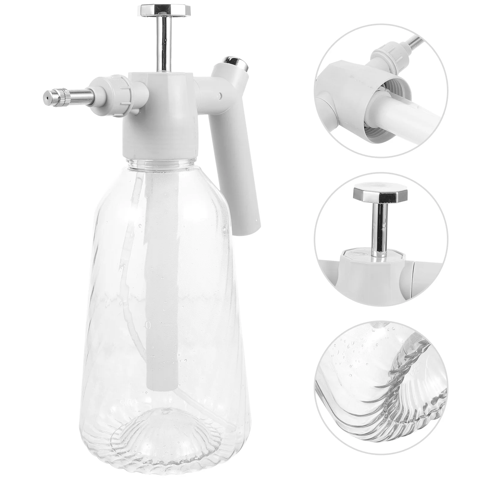 

Watering Can Strong Durable Light Large Capacity Translucent Bottle Screw Design Leak Proof Even Spray Comfortable Handle Indoor