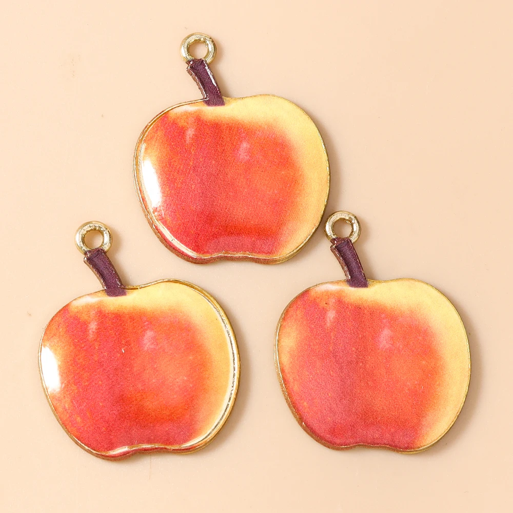 Leslie 20 Stück Charms Frucht Wassermelone Apfel Erdbeere Zitrone Anhänger für DIY-Bastelarbeiten Handgemachter Modeschmuck – Detail 14