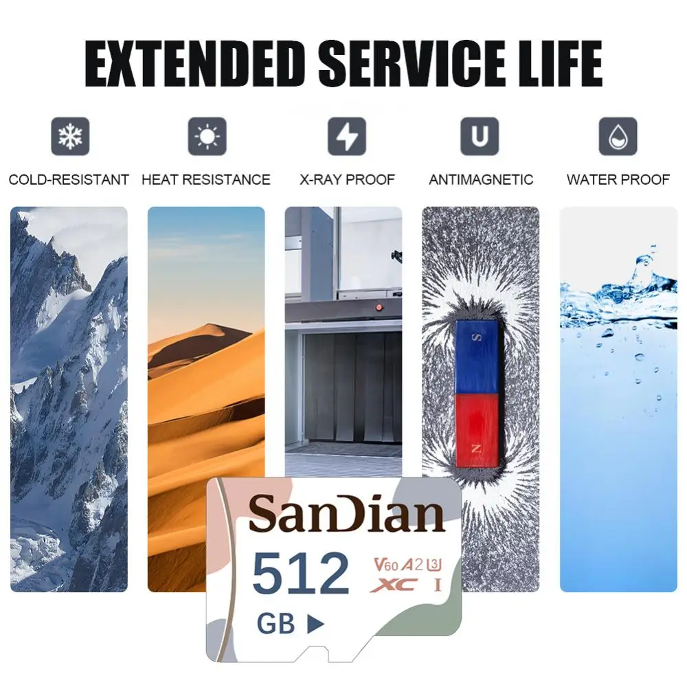 U3 A2 V30 Class 10 Micro Card 128GB 64GB 256GB 512GB High Speed Memory Card SD TF Card With Adapter For Nintendo Switch