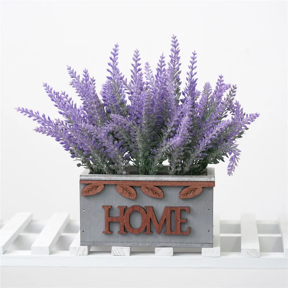 Hlzerne Topf-Lavendel-Kunstpflanze, Bonsai, geflschte Blumen fr Zuhause,  Tisch, Hochzeit, Neujahr, Dekoration, Geschenkidee - AliExpress 15