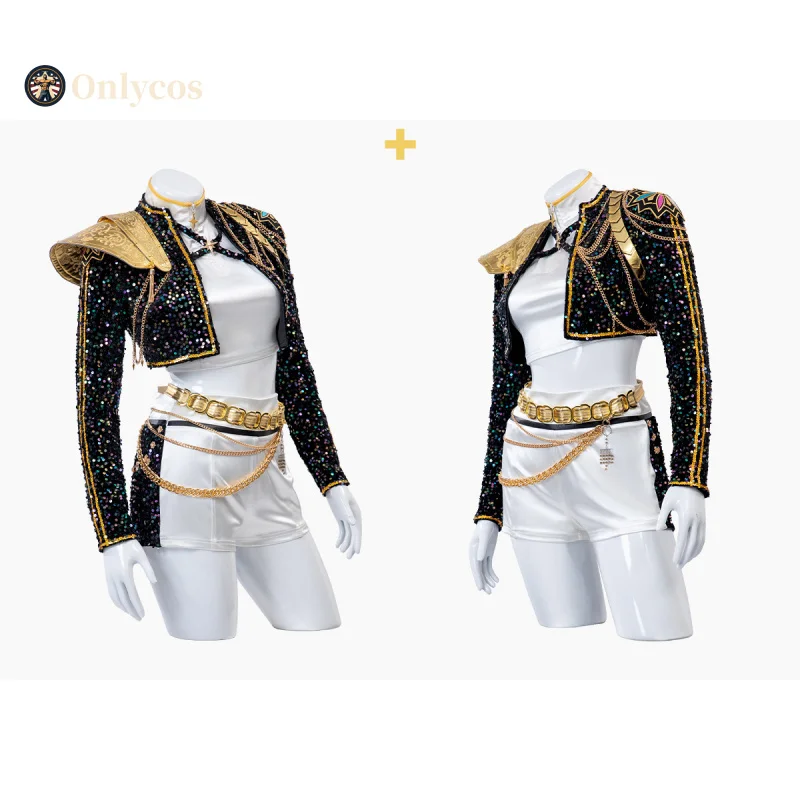 KPop Demon Hunters Rumi คอสเพลย์เครื่องแต่งกายคุณภาพสูงอะนิเมะ Prop ฮาโลวีน Carnival Party Onlycos