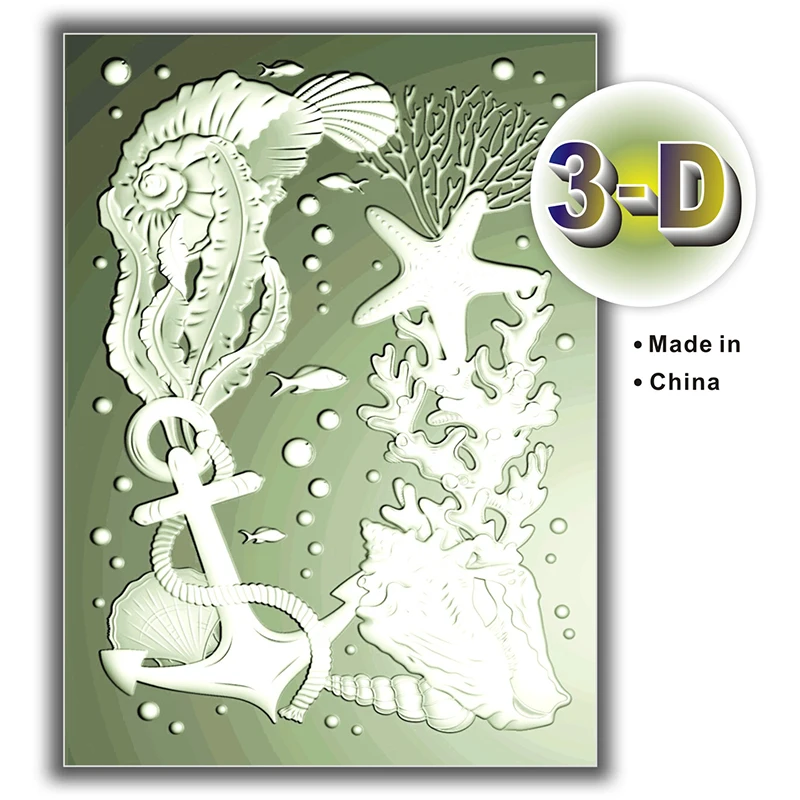 Coral Reef 3d Relief Folders And Molds For Diy To Make Greeting Cards, Paper Clippers, Non Stamp Metal Cutting Molds, New Produc