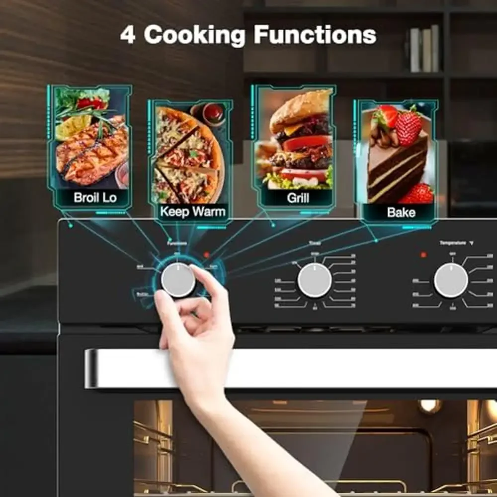 Built-in Electric Wall Oven ETL Certified 2.79 Cu. Ft. 5 Cooking Functions 480℉ Oven with 3-Layer Tempered Glass Door and