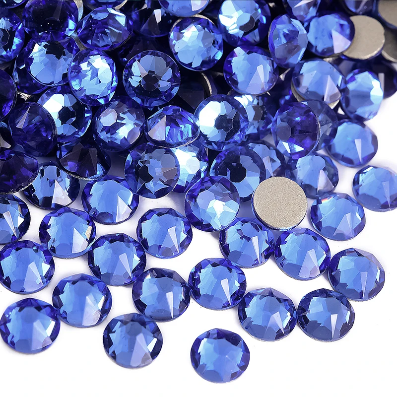 Billow Großhandel 2088 Glitzer-Saphirglas, 16 Schnitte, nicht Hotfix-Strasssteine, zum Aufkleben, für DIY-Nagelkunst-Dekorationen – Detail 6