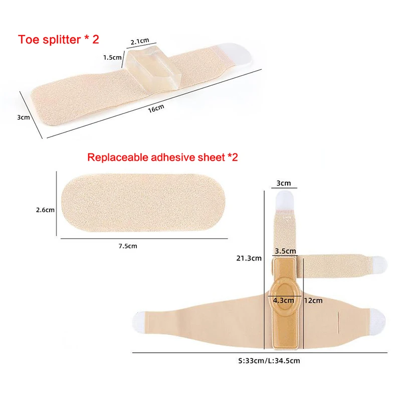 Bunion Corrector Grote Teen Separator Met Verstelbare Riem Teen Orthopedisch Gereedschap Ademende Hallux Valgus Brace Voor Voetverzorging