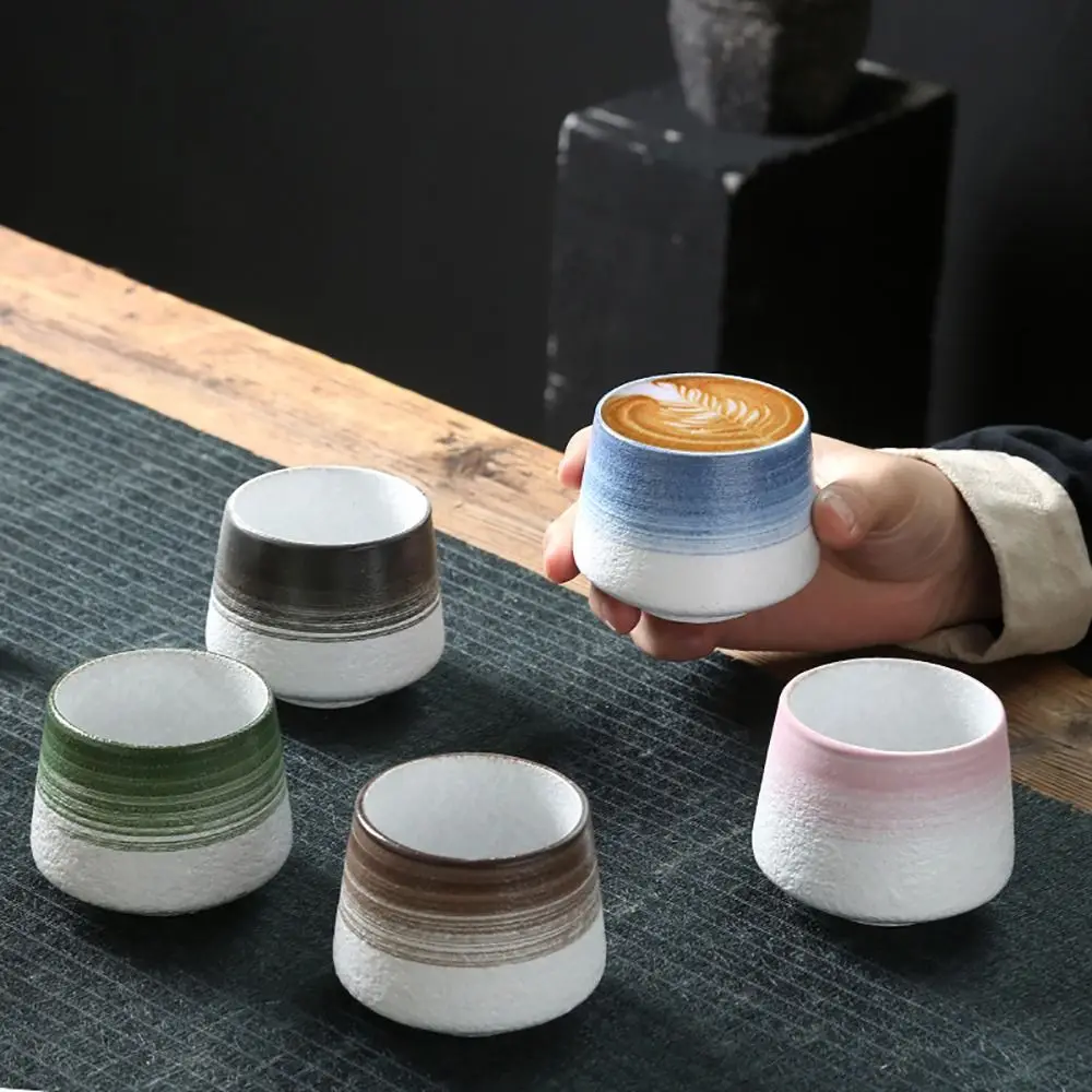 Retro Teacup Kiln Transformation Ceramic Coffee Cup Household Water Bowl Crude Pottery Creative Office Drinkware 200ML