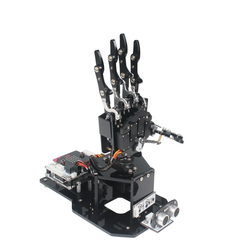 

Micro:bit Manipulator Palm with 5 Dof Robotic Fingers Programmable Robot Hand For Microbit V2 Robot Kit Gripper Claw Python Kit