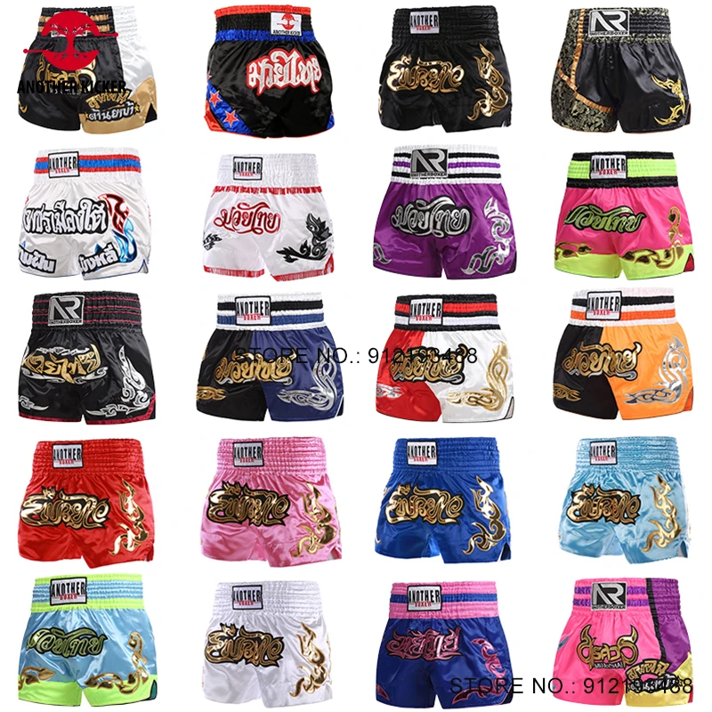 Muay Thai Boxing Shorts Men Women Children Gym Fight Wear Retro Sanda Martial Arts Training Gear Thaiboxing Kick Boxing Shorts