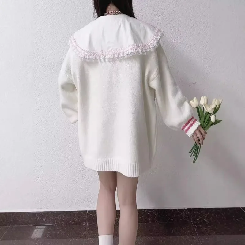 Suéter Lotso de dibujos animados de Disney para niñas, moda de otoño e invierno, chaqueta superior holgada informal elegante y versátil de manga larga