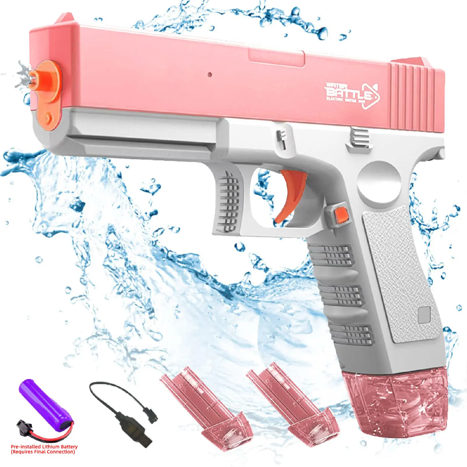 

Unilabo Electric Water Blaster - Rechargeable Toy Gun, Large Water Tank, Summer Pool Party, Outdoor Games, Birthday Gift