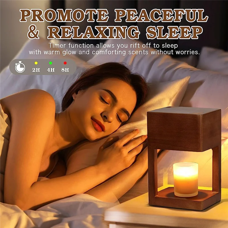 1 Piece Log Melting Candle Lamp For Jar Candles With Timer,Birthday Gifts For Women Mom,For Home Decor US Plug
