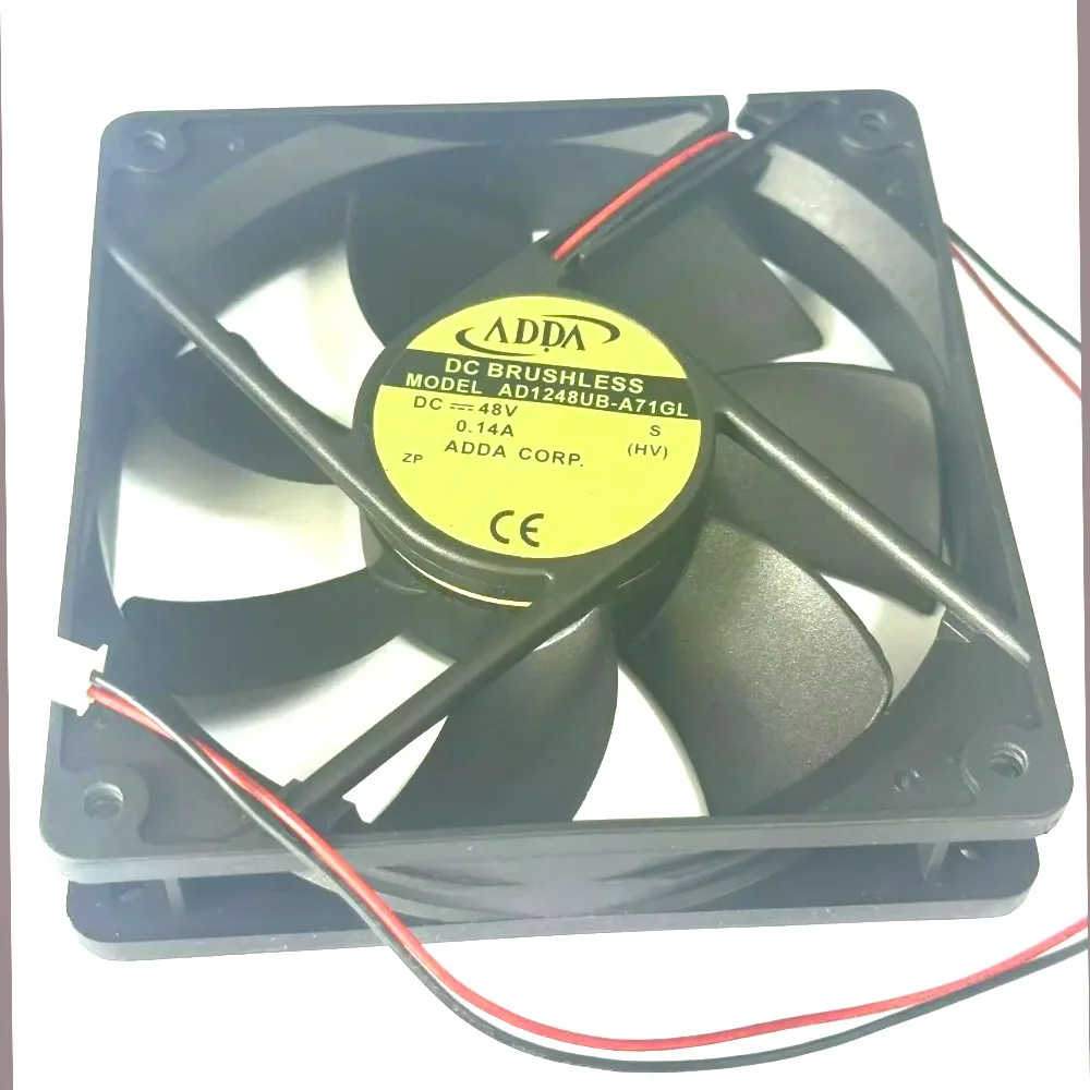 ADDA AD1248UB-A71GL DC 48V 0.14A 120x120x25mm Server Cooling FanIndustrial Equipment Ventilation