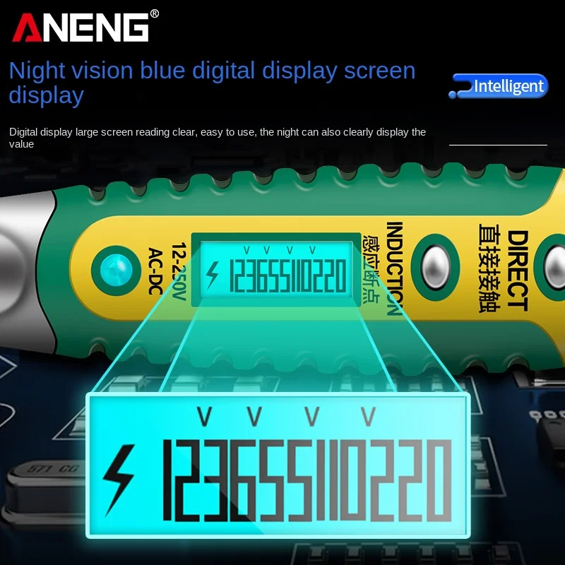 ANENG VD700 Display digitale senza contatto penna di prova elettrica multifunzione a induzione penna di prova per elettricisti allarme sonoro e luminoso