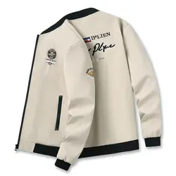 Spring and Autumn Coat Embroidered Jacket New Korean Fashionable Men's Aviator Jacket Casual Thin Baseball Suit