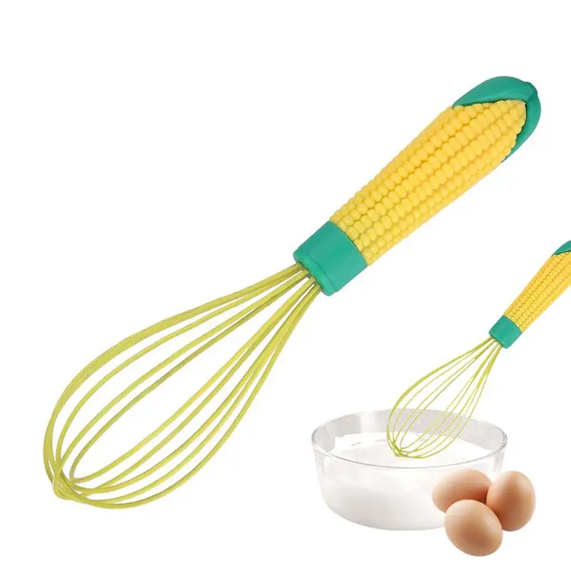 Kitchen Whisks For Mixing Heat Resistant Egg Whisks Silicone Balloon Whisk Handle Beater Blender For Non-Stick Cookware Safe