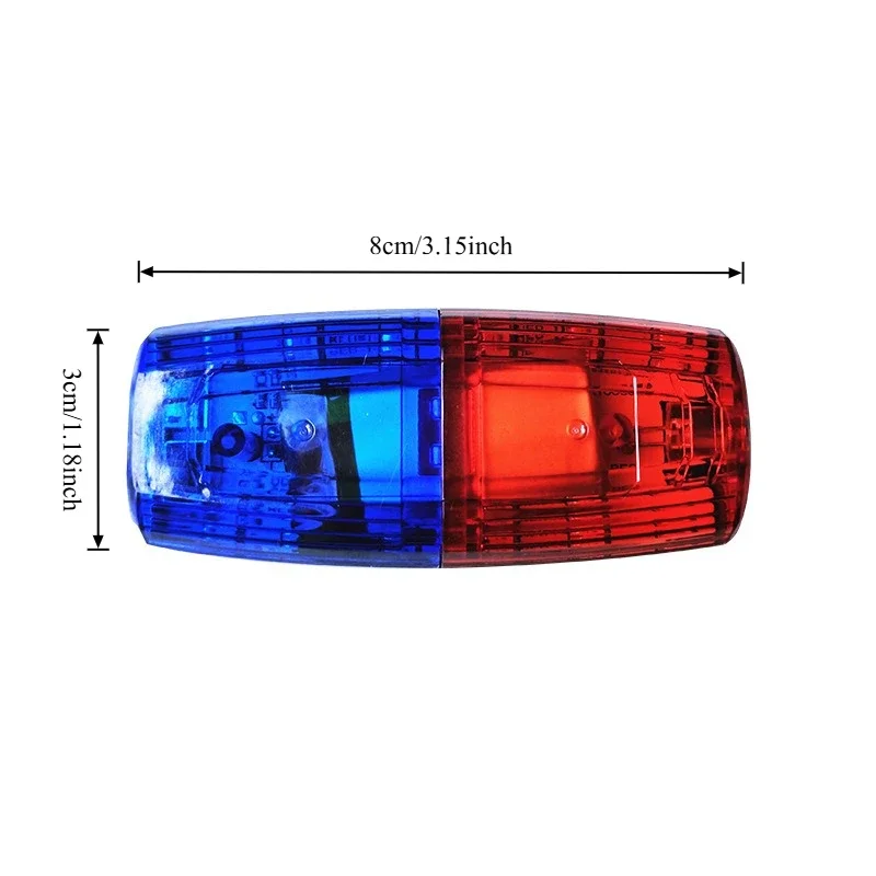 LED Red Blue Caution Emergency Police Light Flashing Shoulder Lamp USB Rechargeable Shoulder Warning Safety Torch Bike Tail Lamp