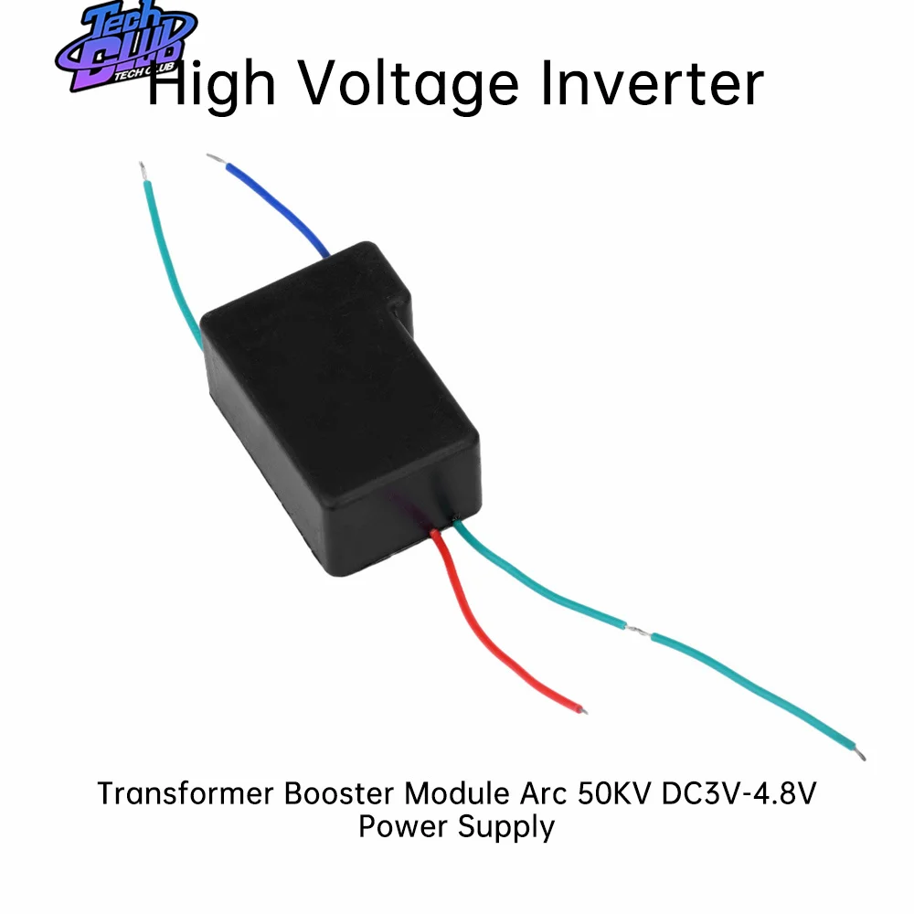 50KV High Voltage Pulse Arc Generator Inverter Step Up Boost Transformer Super Arc Ignition Coil Module DC 3.7-6V To 50KV 2-3A