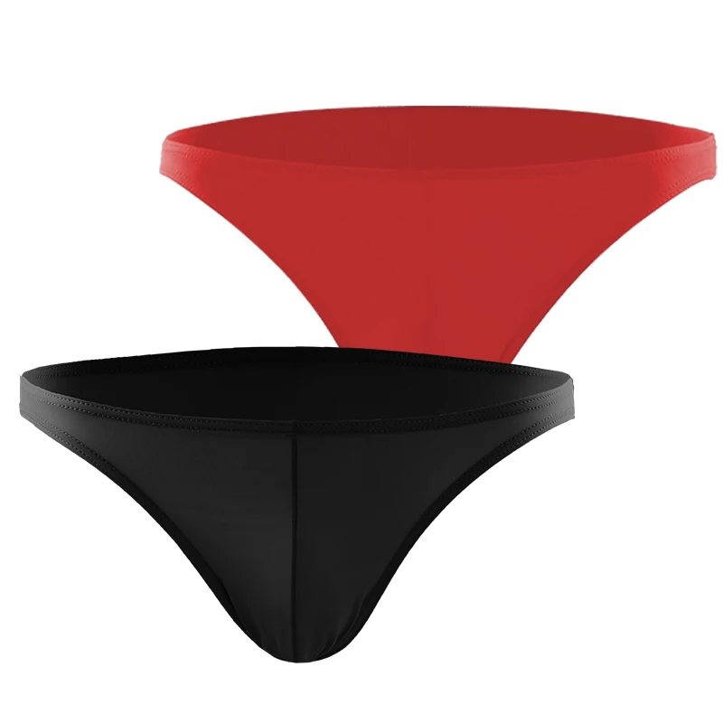 5 قطع من سراويل الرجال الرياضية ذات الحافة الضيقة الصيفية القابلة للتنفس من الحرير الجليدي رفيعة منخفضة الخصر ضيقة بدون أثر سراويل داخلية صغيرة