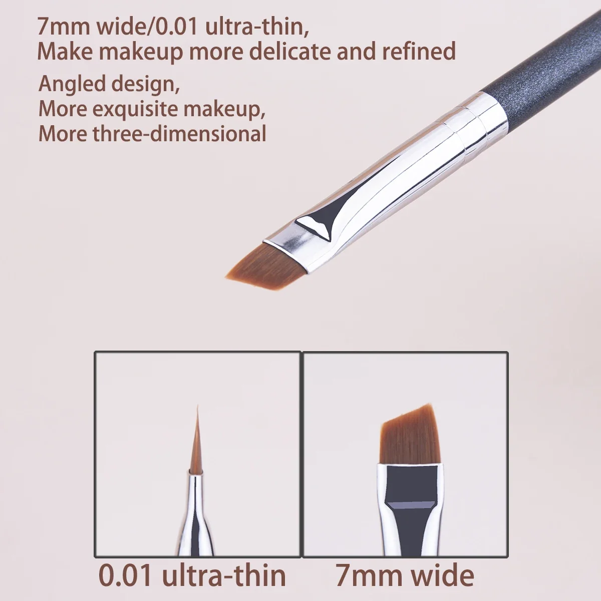 斜めコンシーラーブラシフラットアングル超薄型アイライナー眉毛ラインコンシーラーメイクブラシプロフェッショナルコンシーラー美容ツール