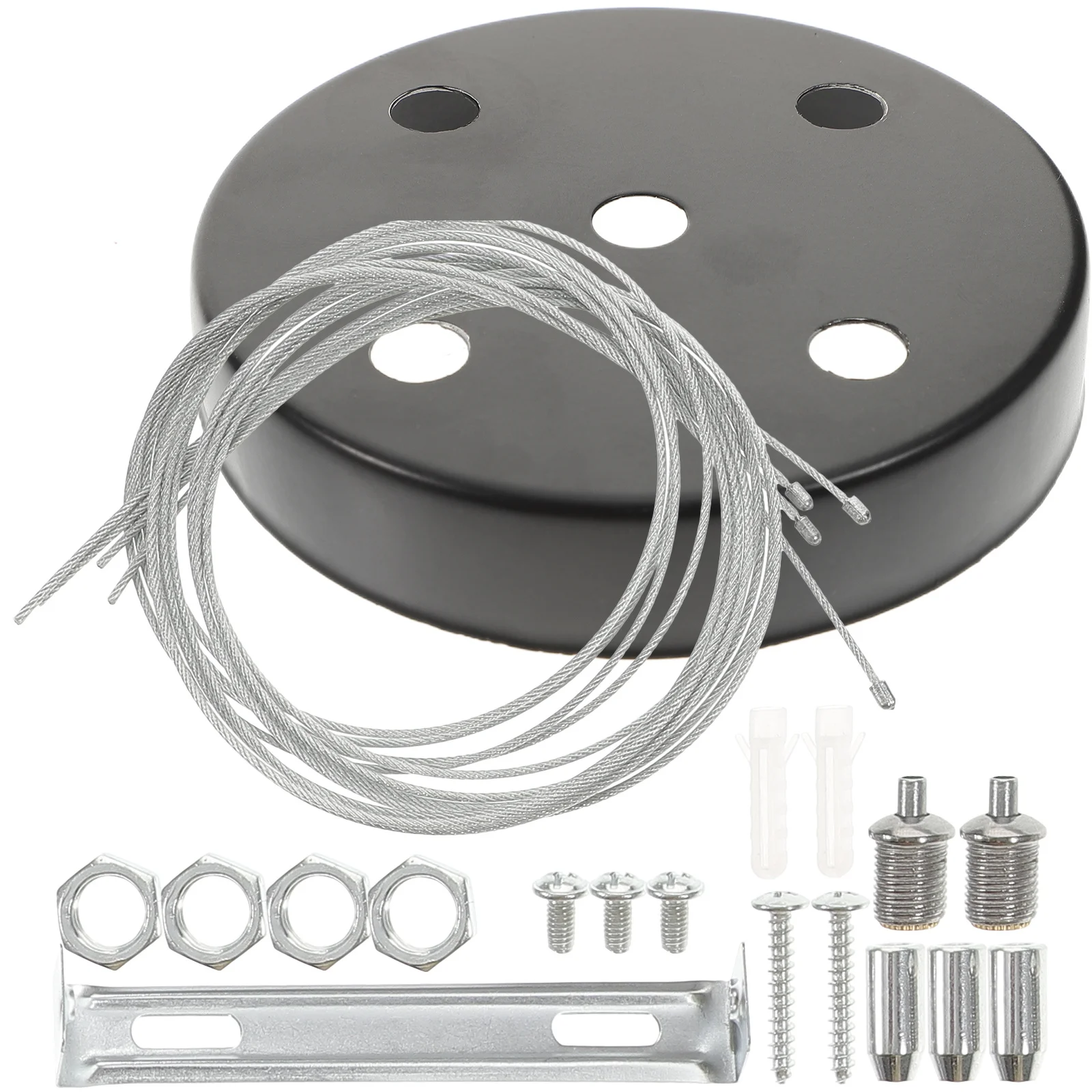 

1 Set Ceiling Light Canopy Kit Plastic Metal Hanging Cord For Pendant Chandelier Mounting Plate Cover Bracket Lighting Hardware