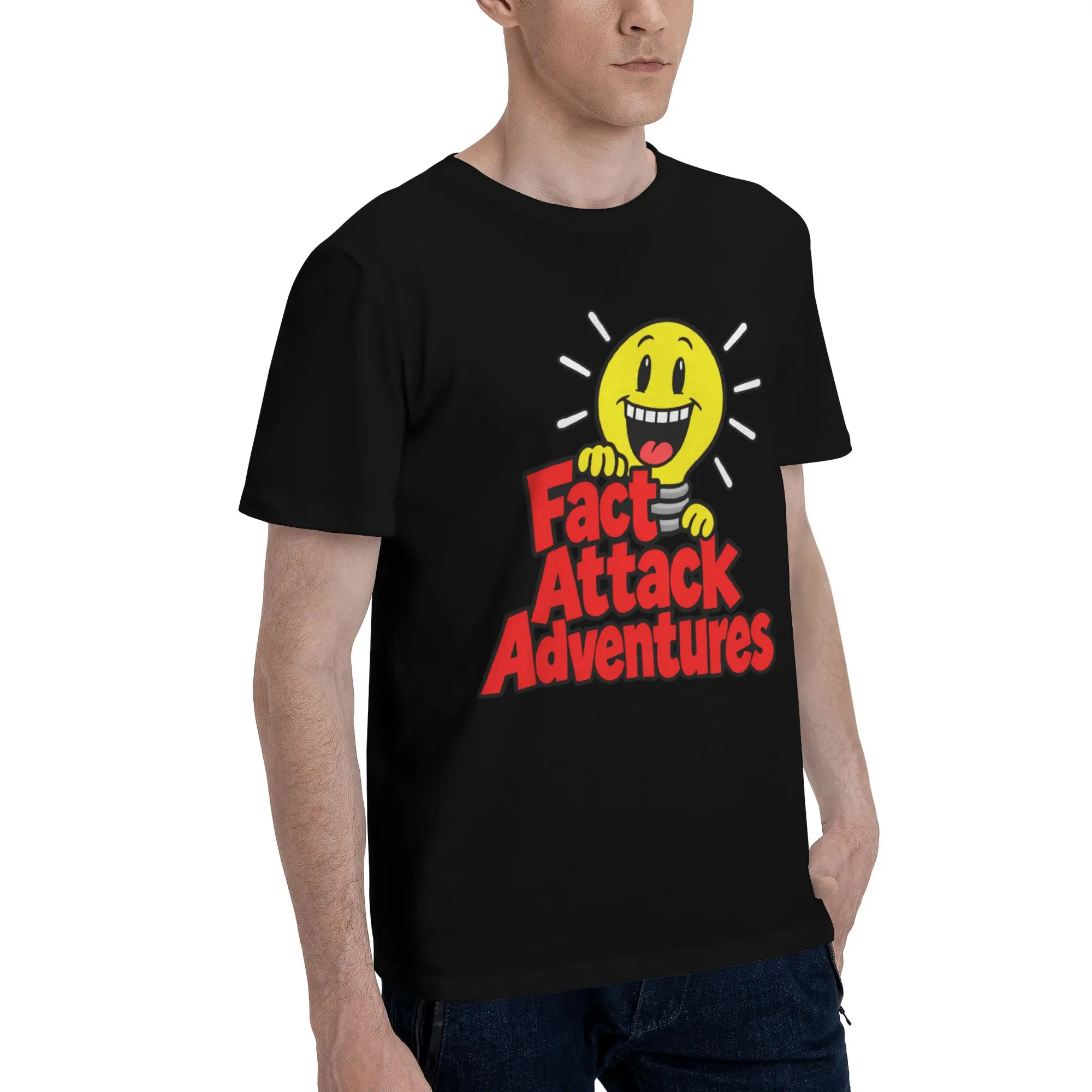All Seasons Fact Attack Adventures Lighty T Shirt For Unisex  Pure Cotton T-shirts Short Sleeve Clothing