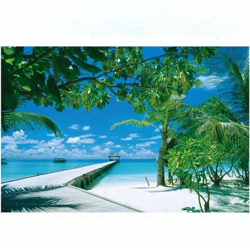 

Adult Paper Jigsaw Puzzle 1000pcs Coconut Palms Landscape 75*50cm Stress Relief Entertainment Toys High Quality Christmas Gift