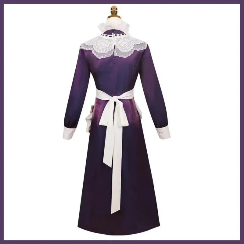 لعبة عكس: 1999 الثلاثاء كريستين أزياء تنكرية لكريم الأساس سانت بافلوف فستان خادمة أرجواني عميق شعر مستعار امرأة مثيرة لطيف بدلات الحفلات