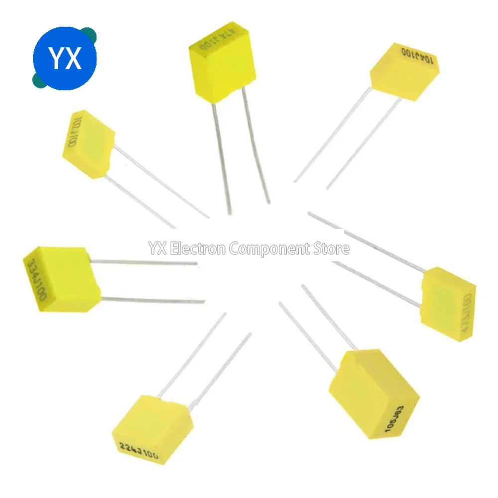 200PCS 100V 250V 400V 2000V Correction capacitor Polypropylene Safety Plastic Film 1NF~680NF 10NF 22NF 47NF 104J 100NF 224J 101J