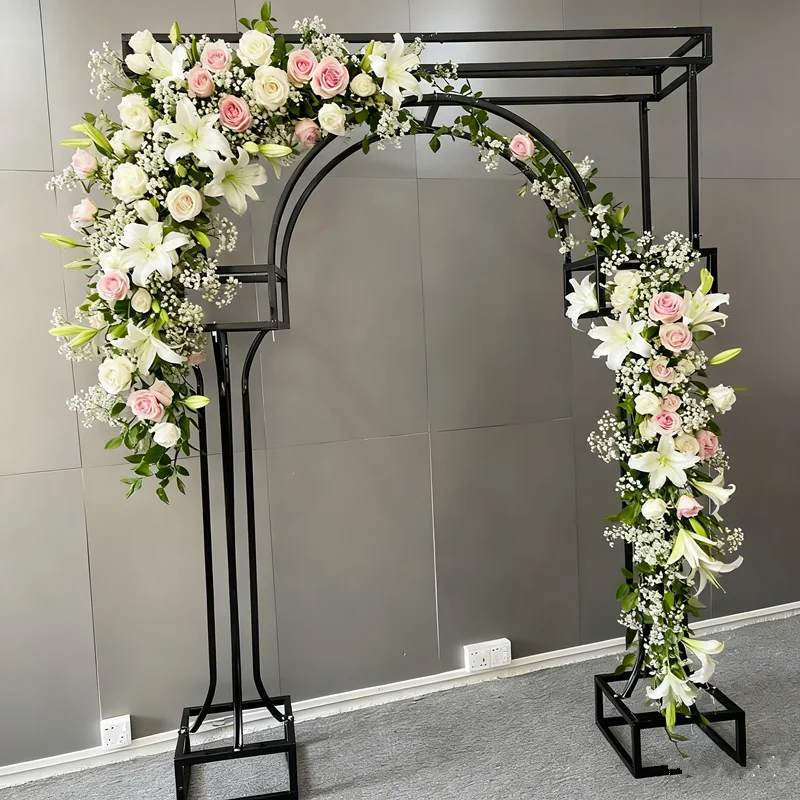 

2.4 m x 1.7 m Metal Structure Wedding Arch Ceremony Arch Backdrop Truss Arch Decoration (Customizable Size)