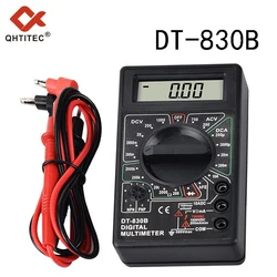 DT-830B LCD Digital Multimeter Mini Handheld Multimeter AC/DC For Voltmeter Ammeter 750/1000V Ohm Tester Meter With Probe