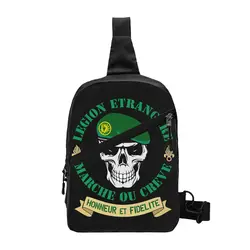 Foreign Legion Etrangere French Parachute Regiment Sling Chest Bag Customized Shoulder Crossbody Backpack Camping Daypack