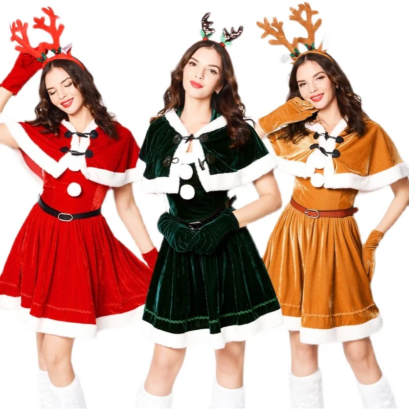 Christmas Sexy Ladies Adult Princess Dress Cute Elk Dress