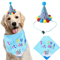Pet Birthday Party Set Bandana Hat Bowtie Supplies for Festival Celebrating Dog Products Supplies All for Pets Puppy Cats Party